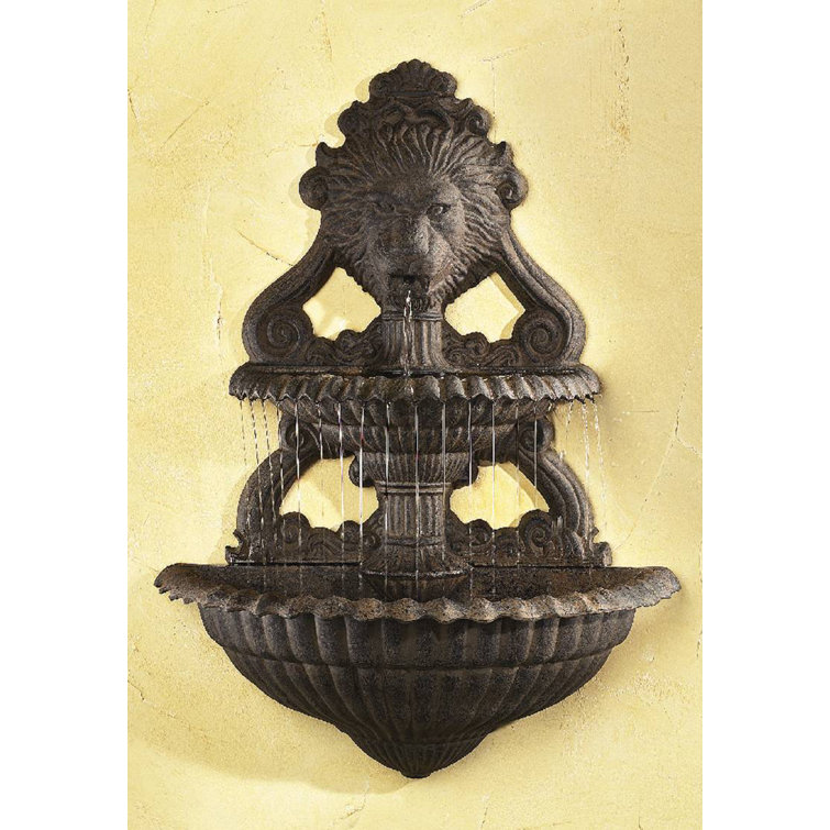 Fleur De Lis Living Waldo Resin Lion Fountain & Reviews Wayfair